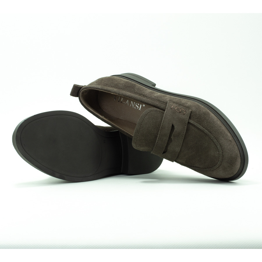 Жіночі лофери VILANSI V8689 BROWN VELOUR - Зображення 4